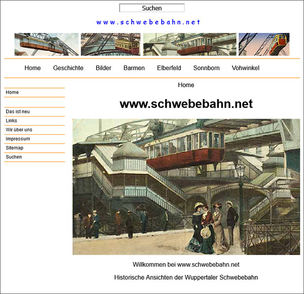 Webangebot www.schwebebahn.net (Vorschaubild)