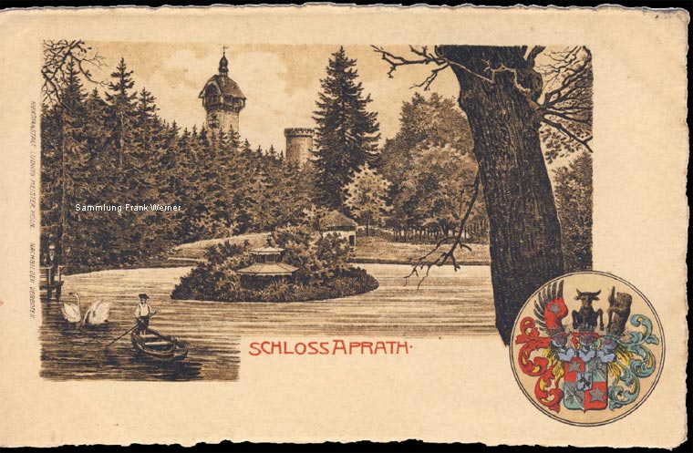 Schloss Aprath auf einer Postkarte von 1909 (Sammlung Frank Werner)