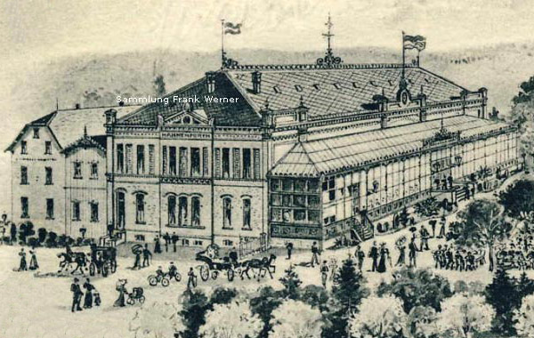 Die Restauration Stöcker in Hahnenfurth auf einer Postkarte von 1903 - Ausschnitt (Sammlung Frank Werner)