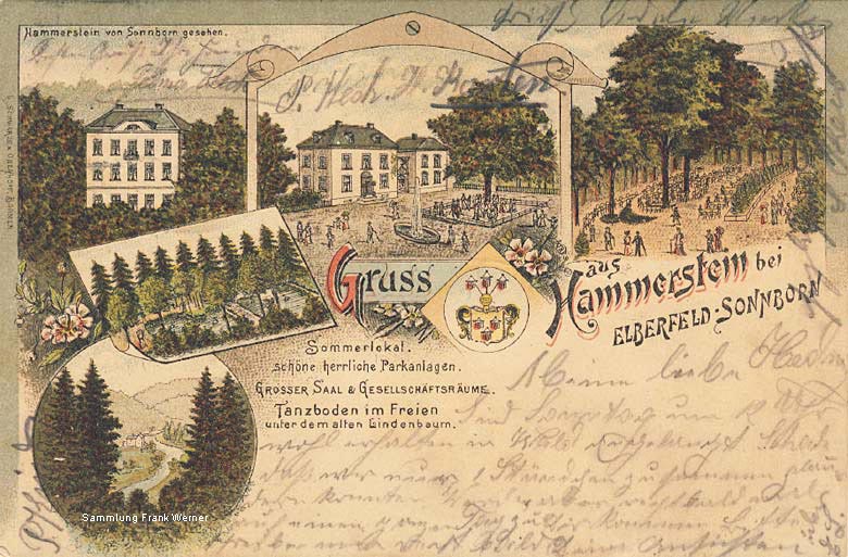 Gruss aus Hammerstein auf einer Postkarte von 1897 (Sammlung Frank Werner)