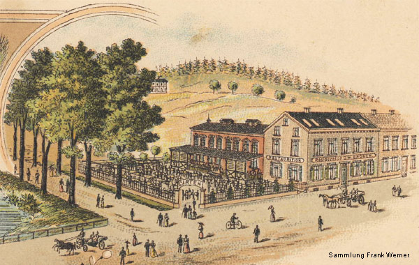 Der Wupperthaler Hof in Hammerstein auf einer Postkarte von 1898 - Ausschnitt (Sammlung Frank Werner)