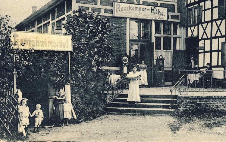 Das Ausflugslokal Rosskamper Höhe auf einer Postkarte von 1908 (Sammlung Frank Werner)