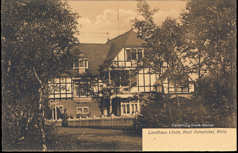 Das Landhaus Linde auf einer Postkarte von 1907 (Sammlung Frank Werner)
