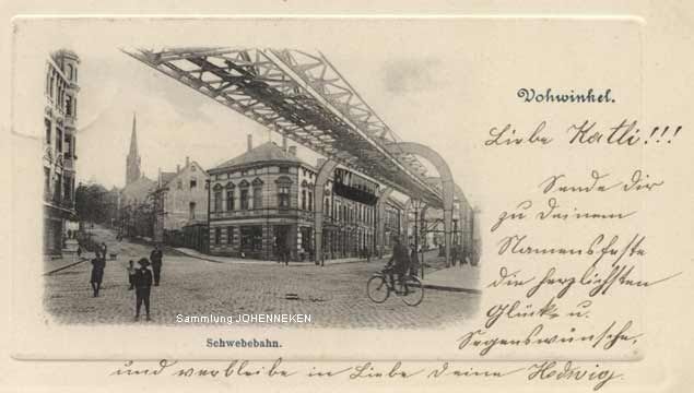 Kaiserplatz in Vohwinkel auf einer Postkarte von 1900