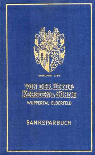 Banksparbuch von der Heydt-Kersten & Söhne 1954 (Sammlung Dieter Kraß)