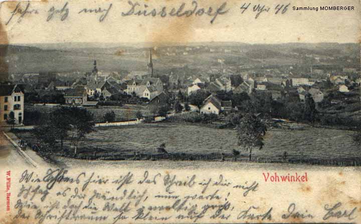 Panorama von Vohwinkel auf einer Postkarte von 1903 (Sammlung Hans-Jürgen Momberger)
