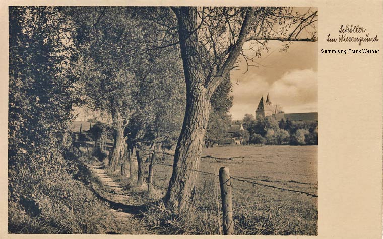 Im Wiesengrund bei Schöller auf einer Postkarte um 1940 (Sammlung Frank Werner)