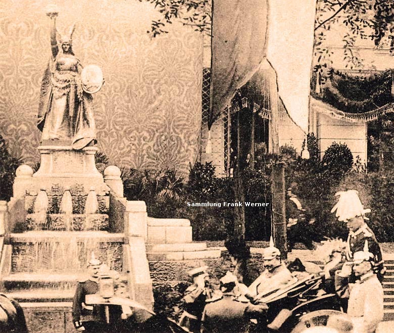 Besuch des Kaiserpaares in Vohwinkel am 24. Oktober 1900 auf einer Postkarte - Ausschnitt (Sammlung Frank Werner)