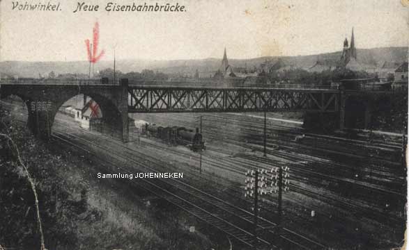 Die Lange Brücke über die Eisenbahngleise um 1923