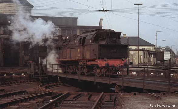 Die Drehscheibe des Bahnbetriebswerkes Vohwinkel im Jahr 1967 (Foto Dr. Vorsteher)