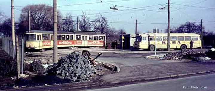 Die Gleisschleife in Wieden 1968 (Foto Dieter Kraß)
